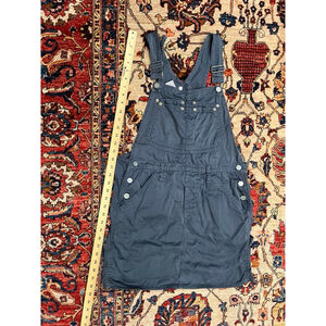Vintage Calvin Klein Jeans Overall Dress Petite Small Blue Utility Pockets Y2K
